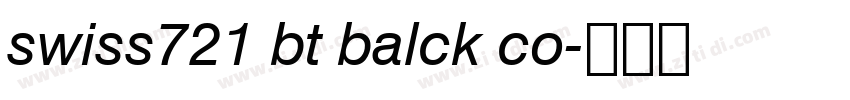 swiss721 bt balck co字体转换